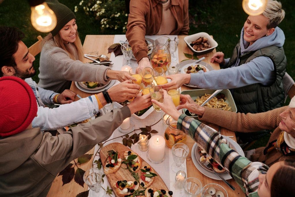a photo of friendsgiving