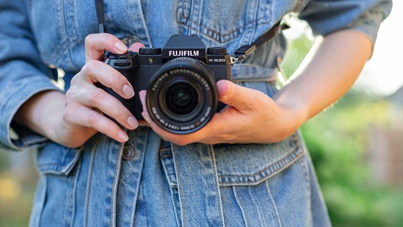Minsk, Belarus - 30 September 2023. Digital mirrorless Fujifilm
