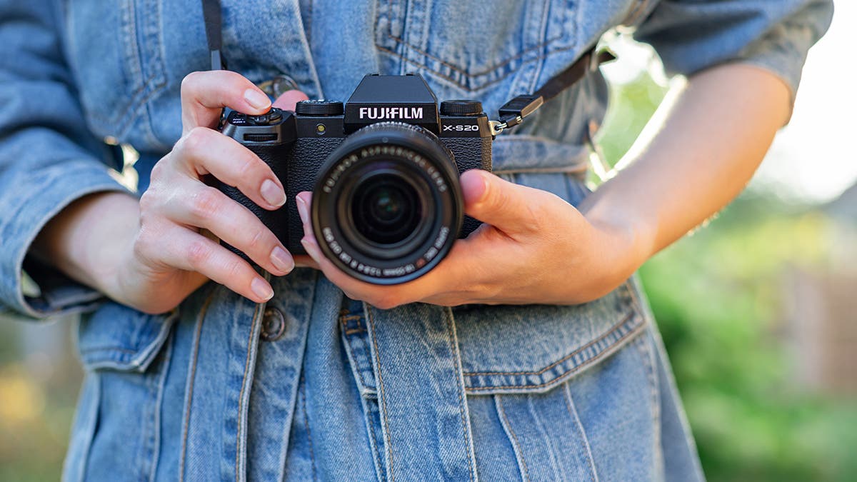 Minsk, Belarus - 30 September 2023. Digital mirrorless Fujifilm