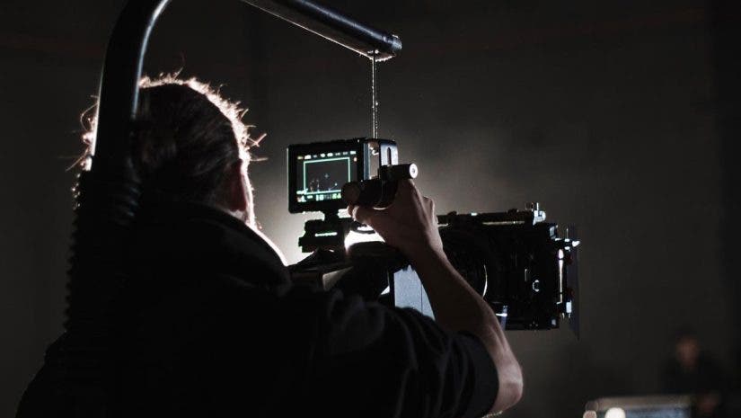Cinema camera in use