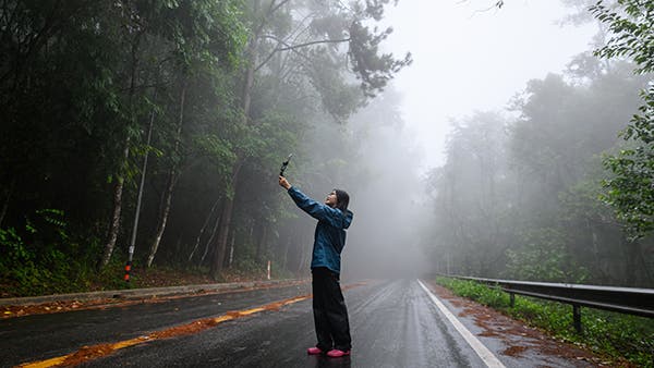 is vlogging dead? a vlogger in a beautiful forest