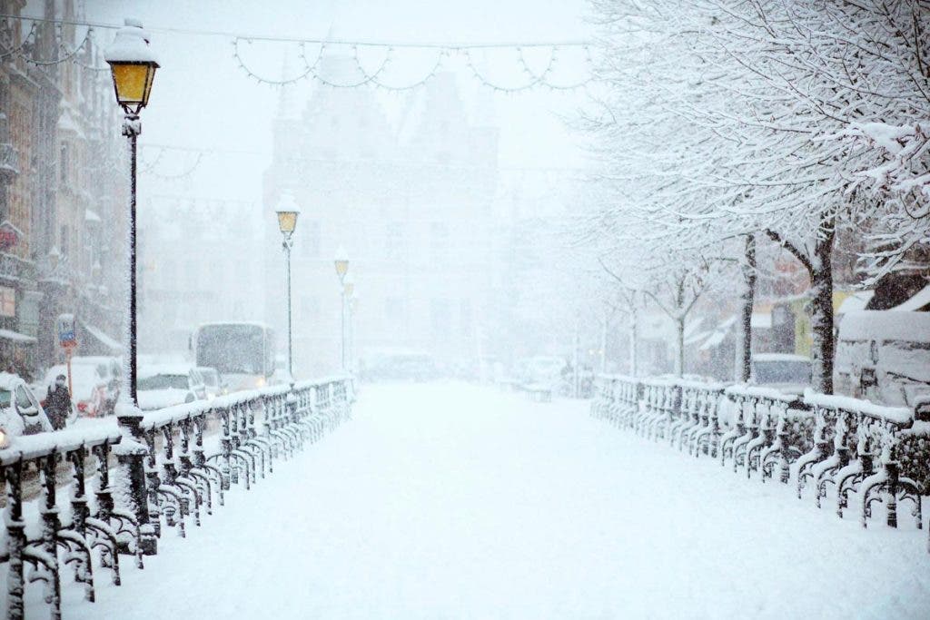 Image of a snowy street