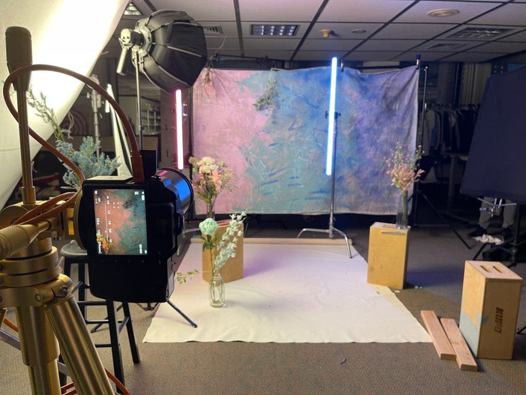 Floral family photos hanging - images by Robert Wagner