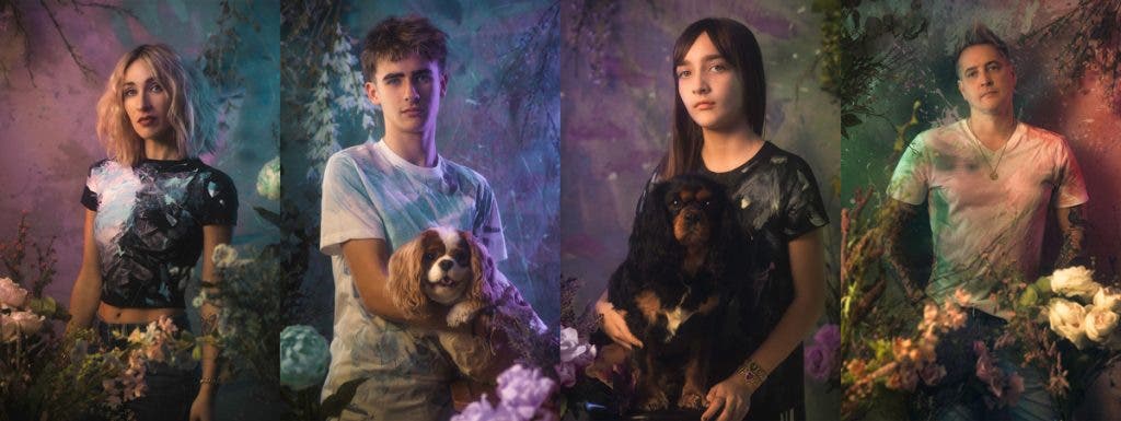 Floral family photos hanging - images by Robert Wagner