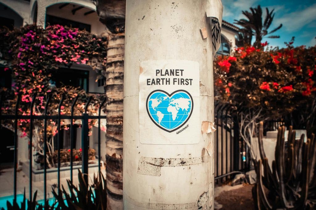 Planet Earth poster on the street