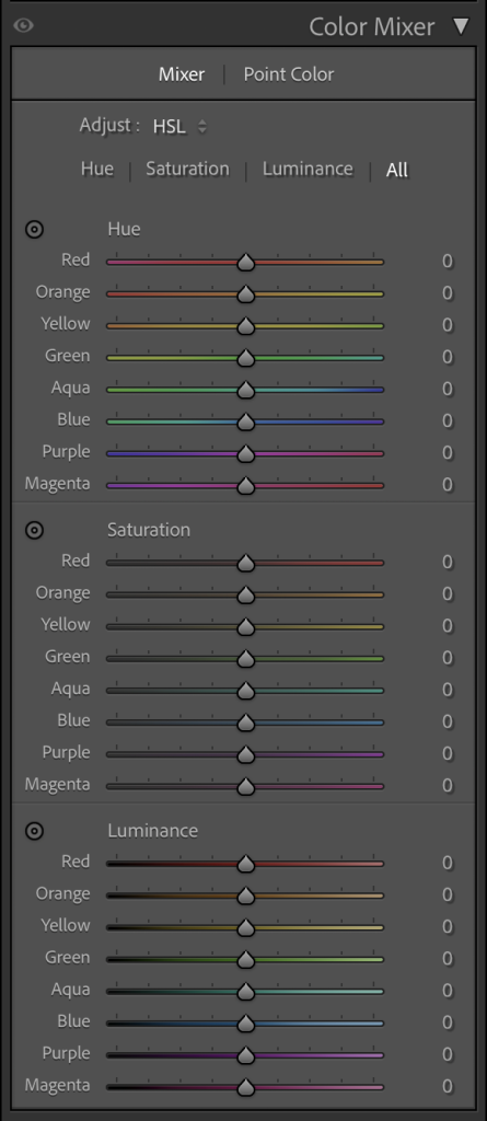 Lightroom color mixer illustration - Provided by Austin James Jackson