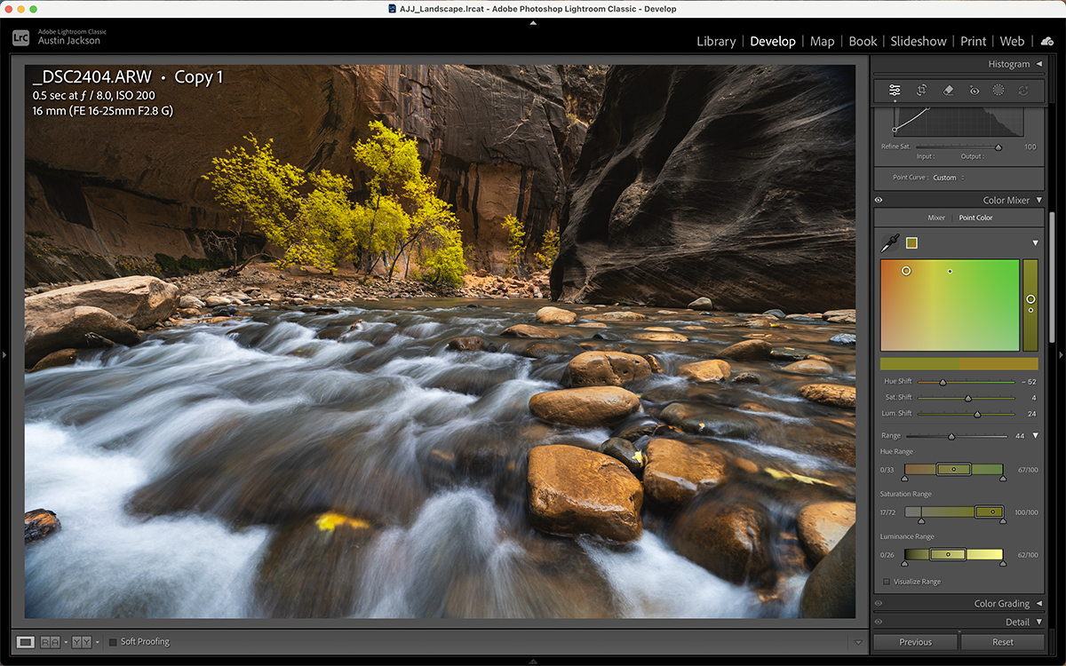 Lightroom color mixer illustration - Provided by Austin James Jackson