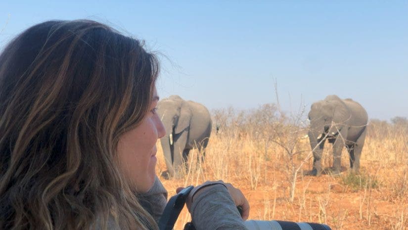 Stephanie on Safari
