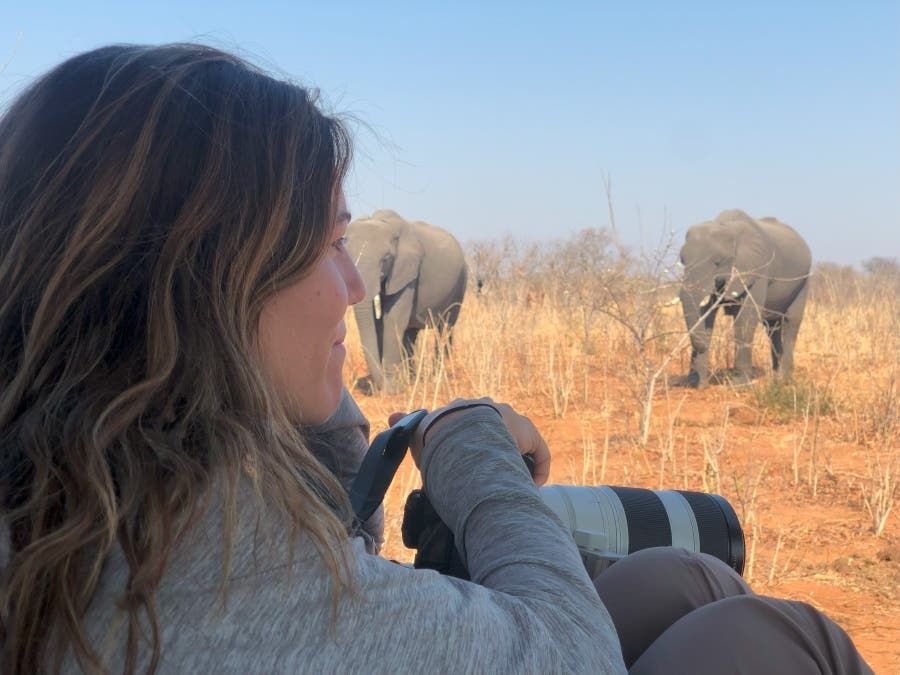 Stephanie on Safari