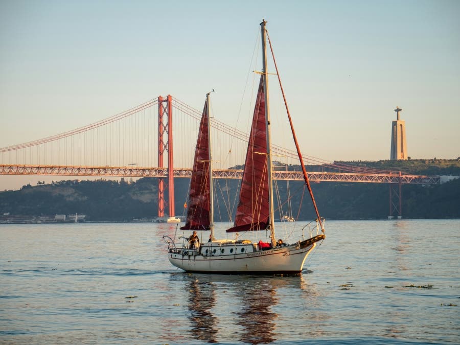 boat passing by a river