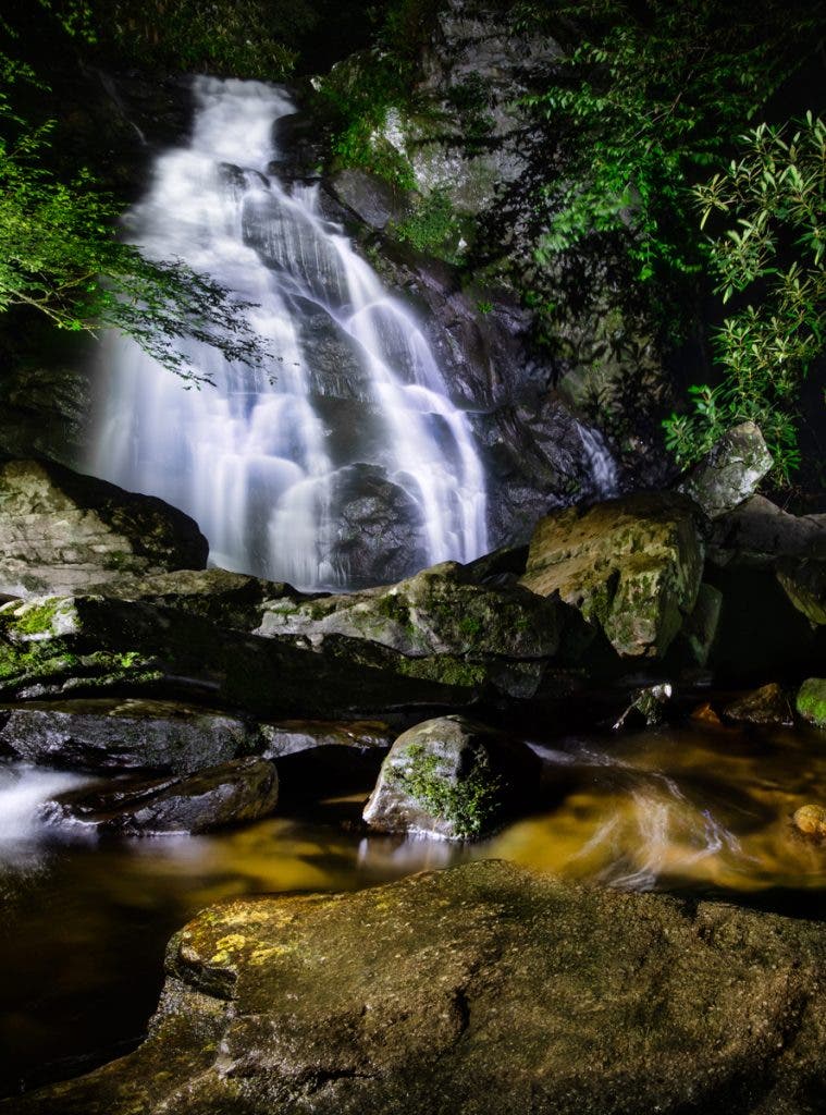 Image taken during Matt Stock's residency at the Great Smoky Mountains National Park. - Matt Stock, Spruce Flats Falls, 2025