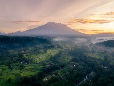 Cinematic drone photo