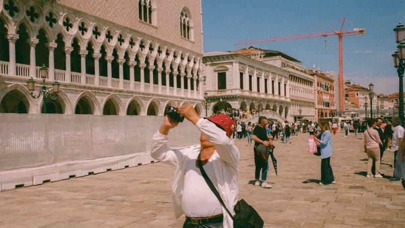 man in Dolom Venice