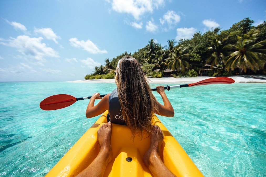 girl kayaking