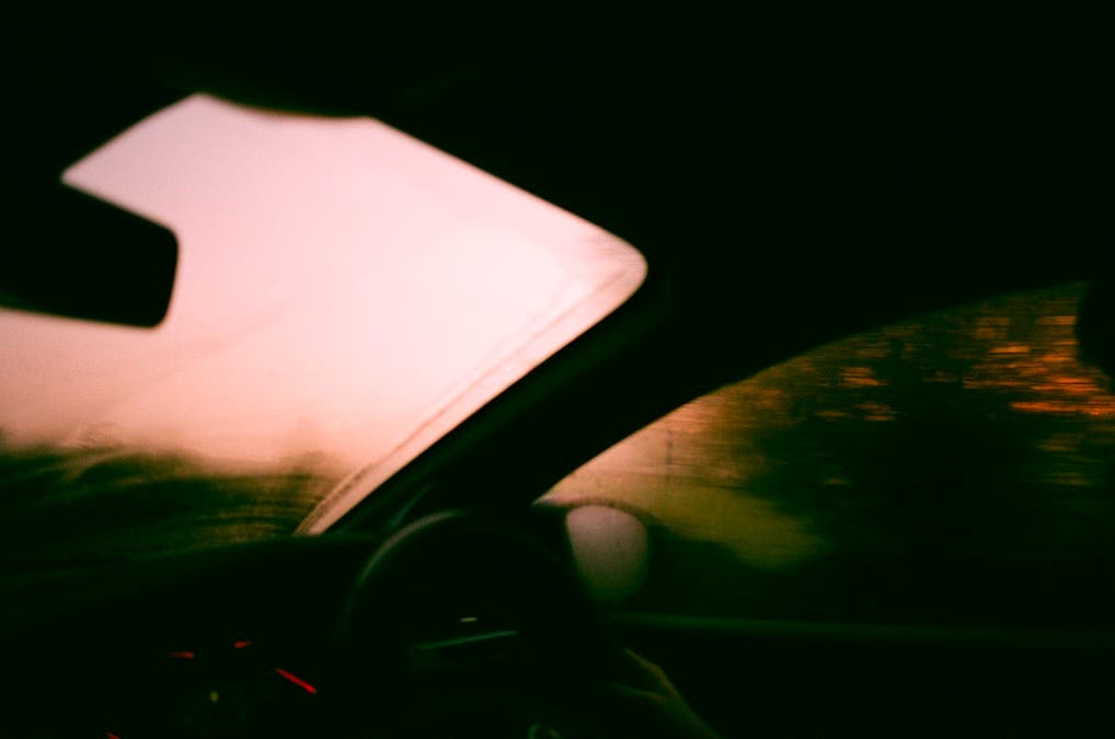 car windshield and passenger side window