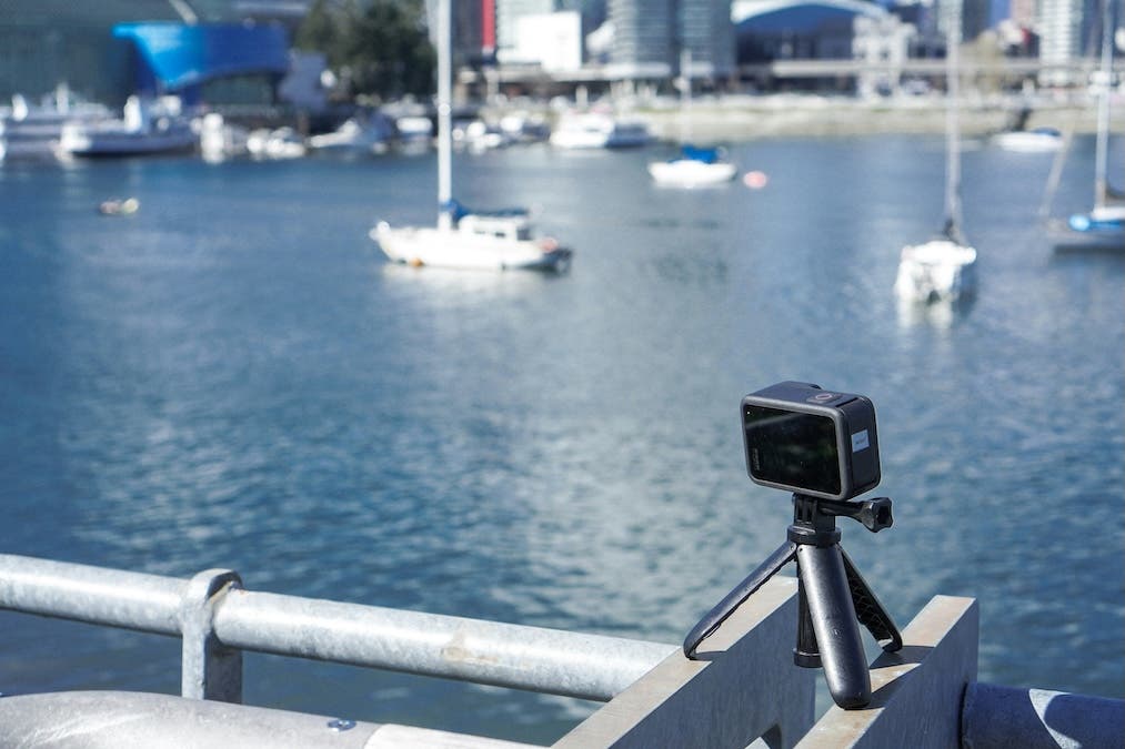 tabletop tripod on a boat