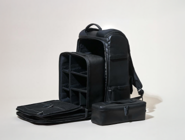 black camera bag