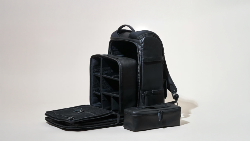 black camera bag