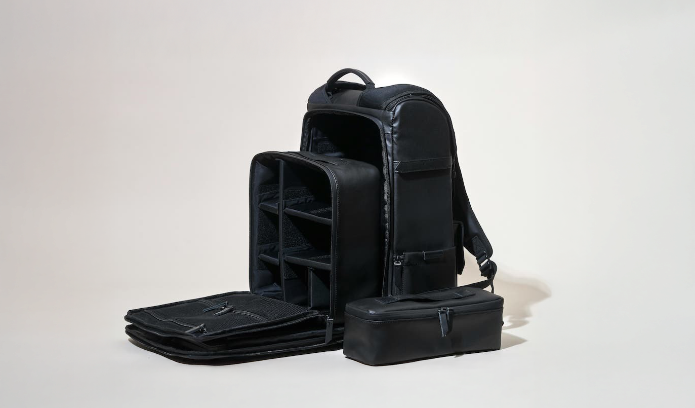 black camera bag