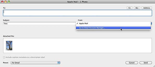 Adobe Lightroom 4 email photo