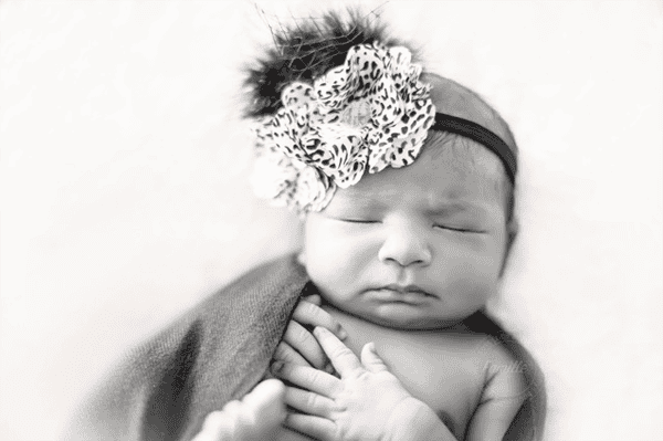 sleeping newborn baby studio