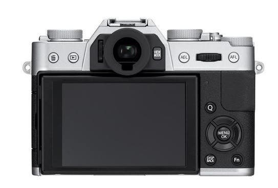 Back of a mirrorless camera